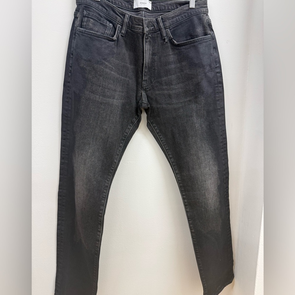 NWOT Ovadia Men's Charcoal Skinny Jeans
